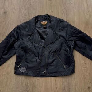 Harley-Davidson Vintage Black Biker Moto Jacket